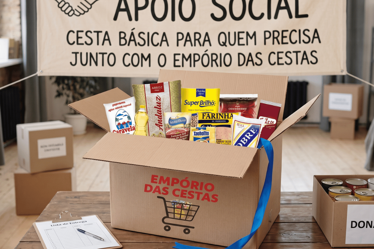 Cesta de alimentos para campanhas sociais: organização, solidariedade e apoio para quem mais precisa