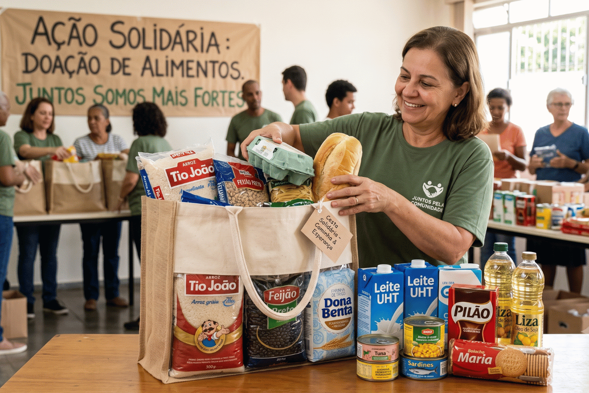  Cesta de alimentos para ação solidária: como ajudar famílias com mais organização e impacto