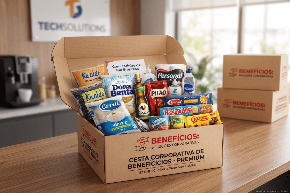 Cesta de alimentos para benefício empresarial: uma escolha prática para valorizar equipes