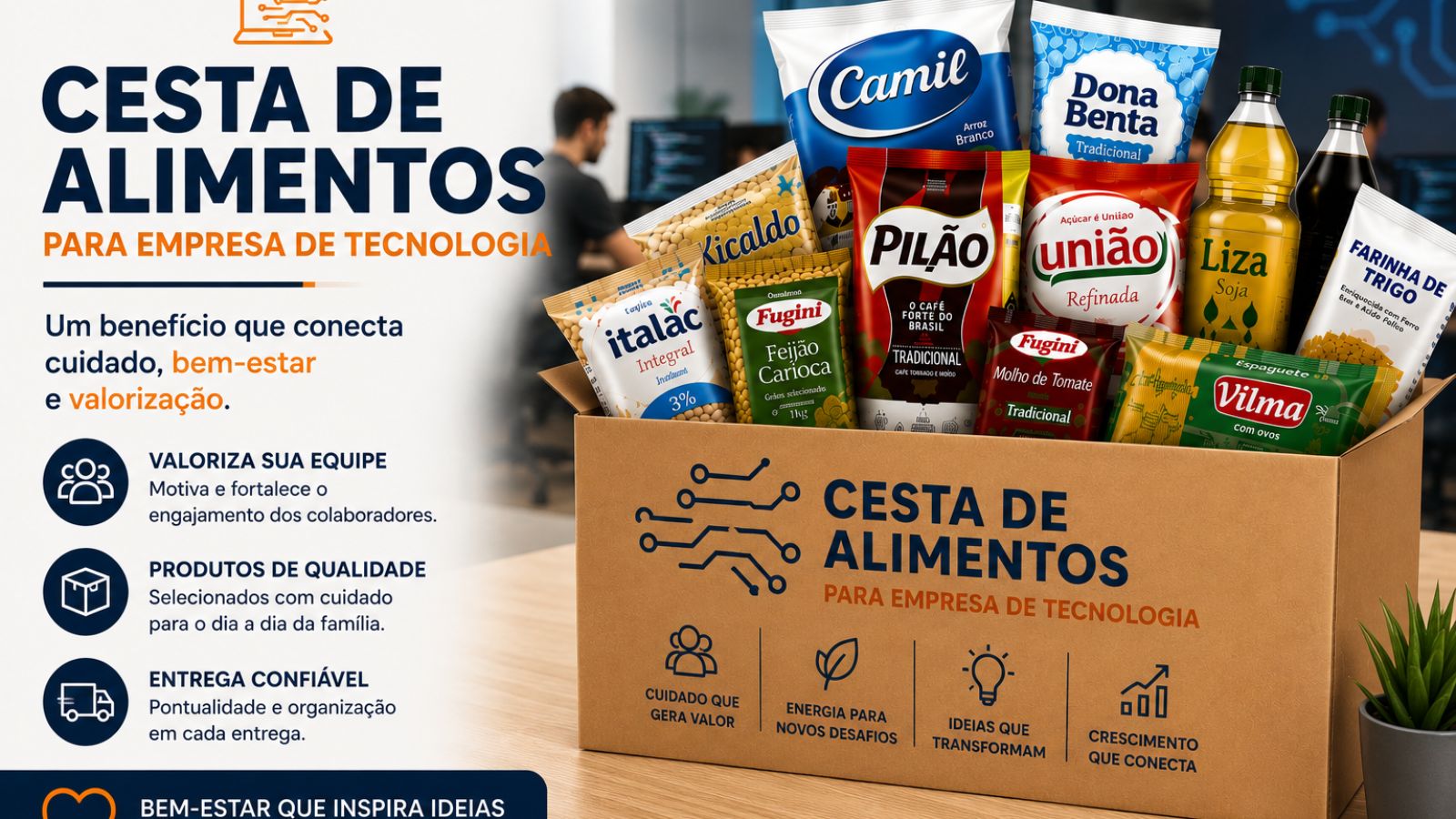 Cesta de alimentos para hotel: benefício para recepção, governança, manutenção e equipes de apoio
