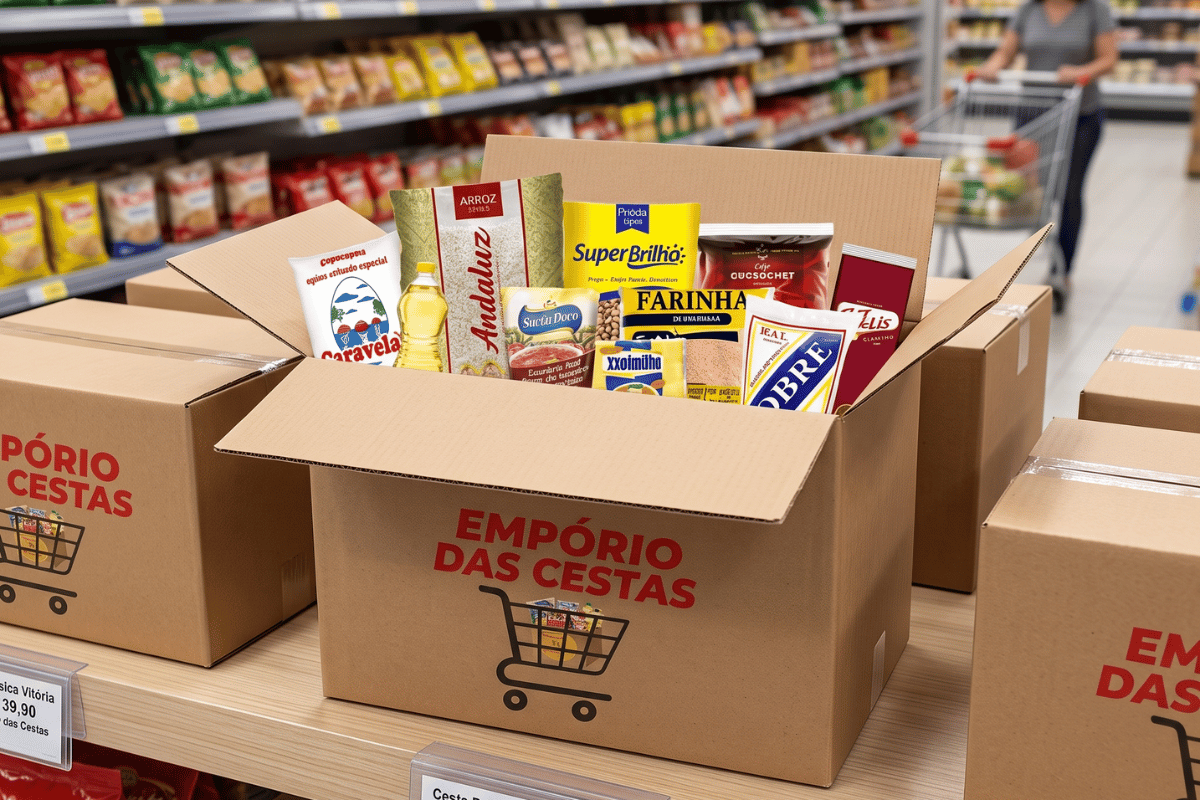 Cesta de Alimentos para Supermercado | Benefício para Equipe